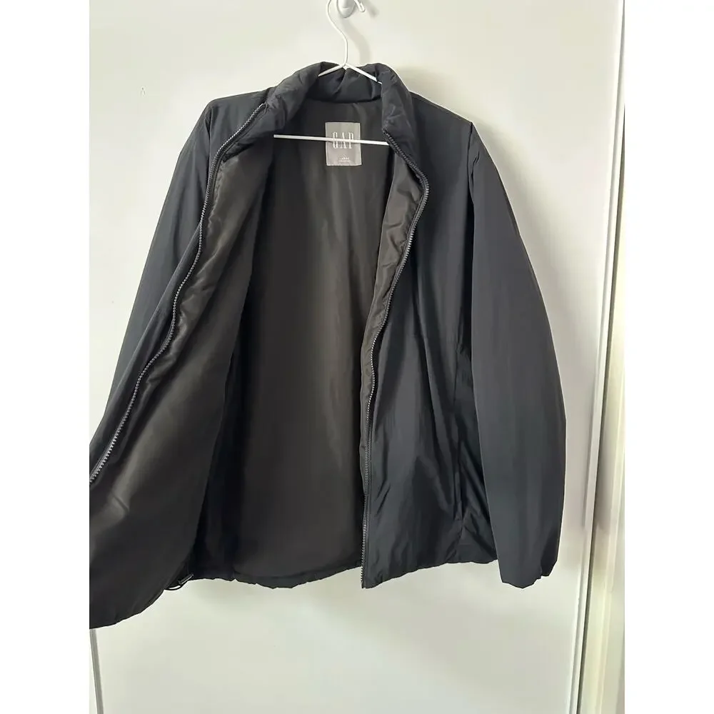 Mens Gap Black Lightweight Puffer Jacket size Large